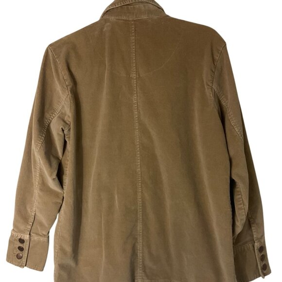 Vintage 90's Bill Blass Womens Medium Shacket Jacket Tan Beige Corduroy Y2K*Read - Picture 2 of 13